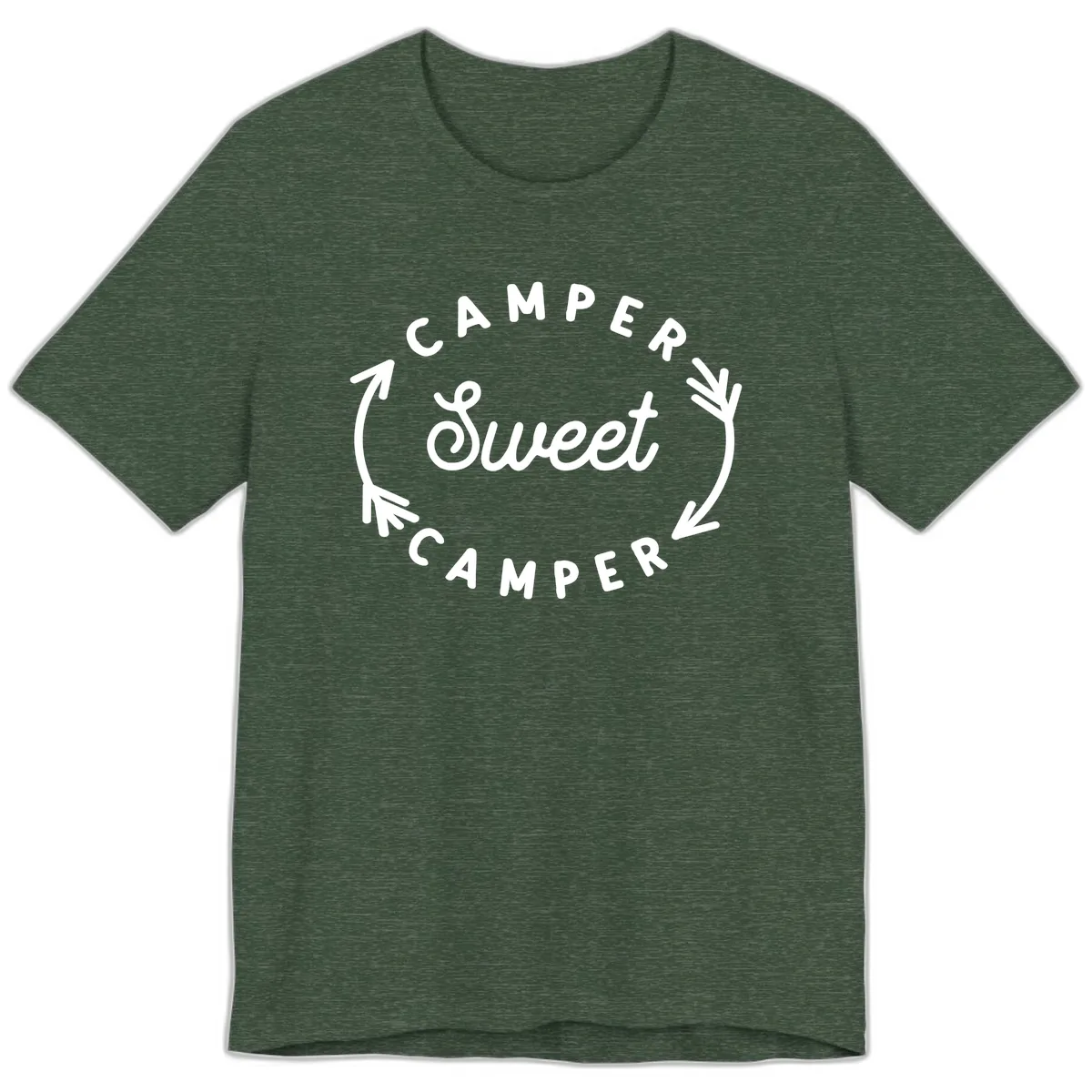 Camper Sweet Camper Premium T-Shirt in Heather Forest
