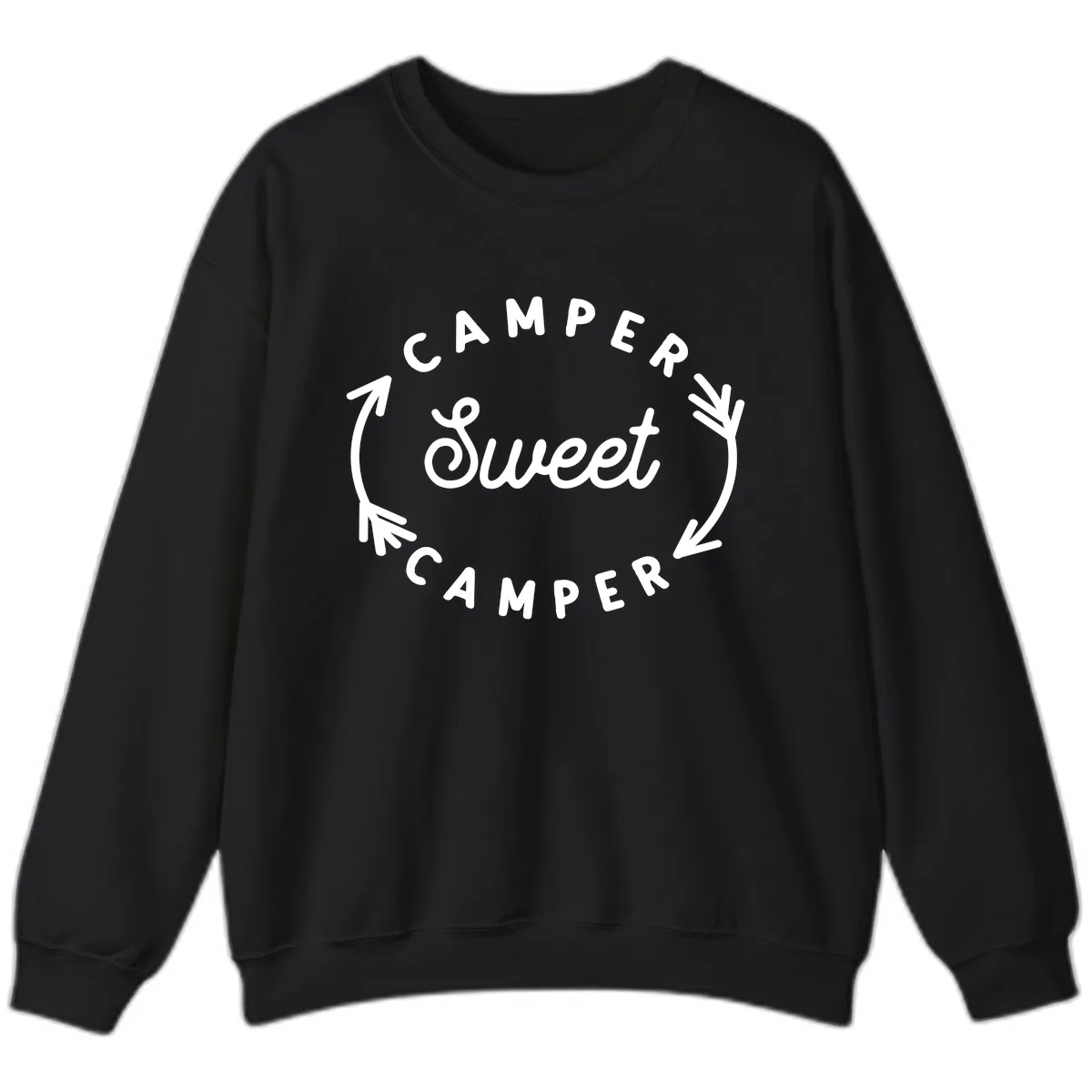 Camper Sweet Camper Sweatshirt in Black