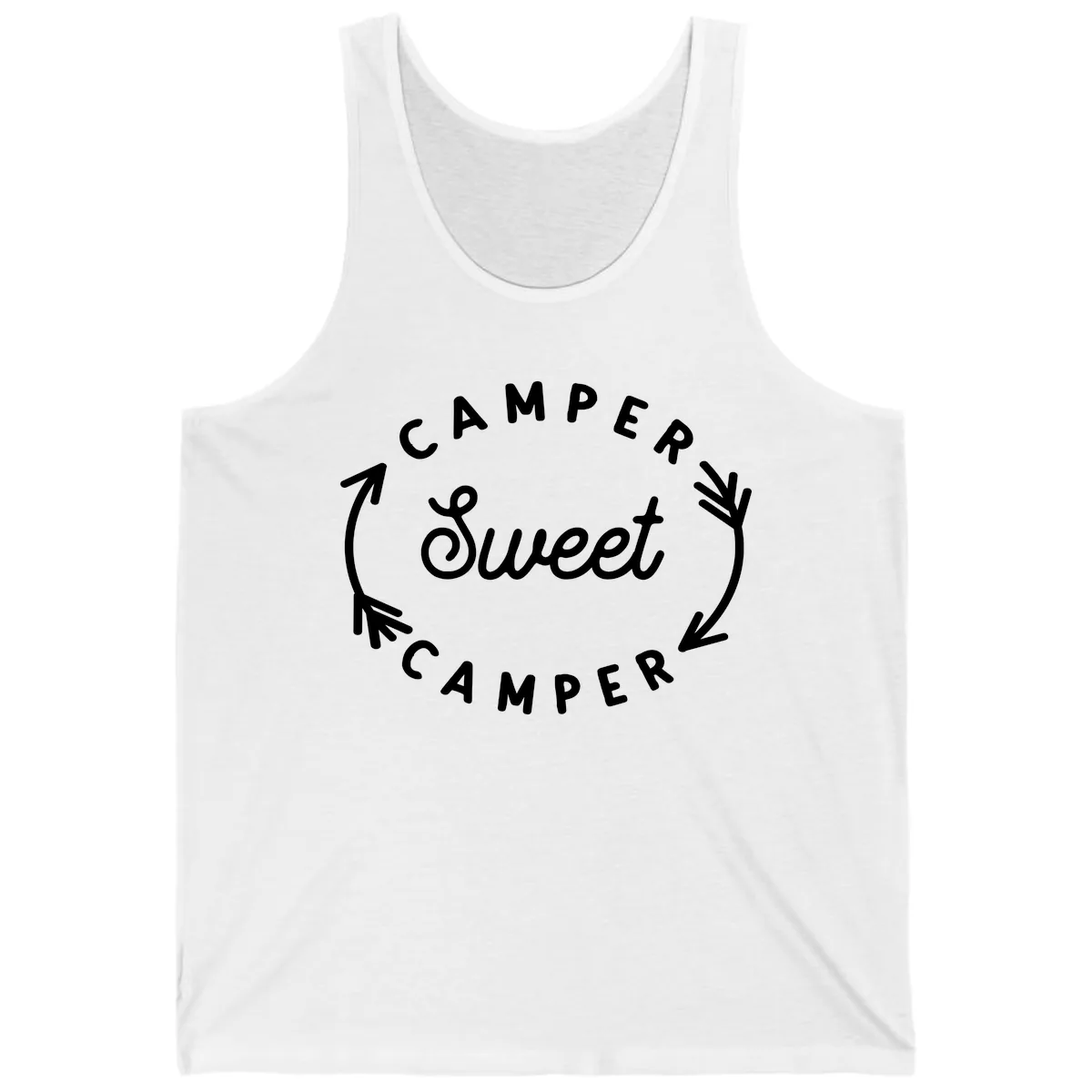 Camper Sweet Camper Tank in White