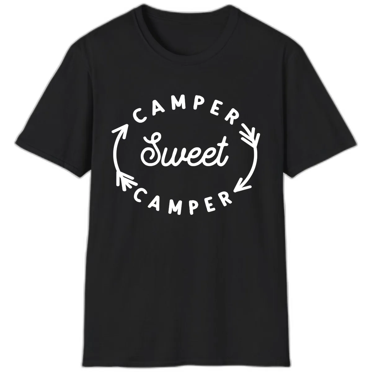 Camper Sweet Camper T-Shirt in Black