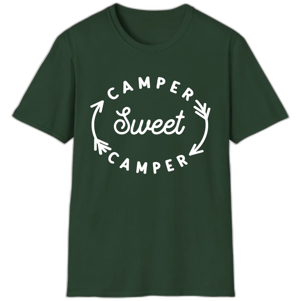 Camper Sweet Camper T-Shirt in Forest Green