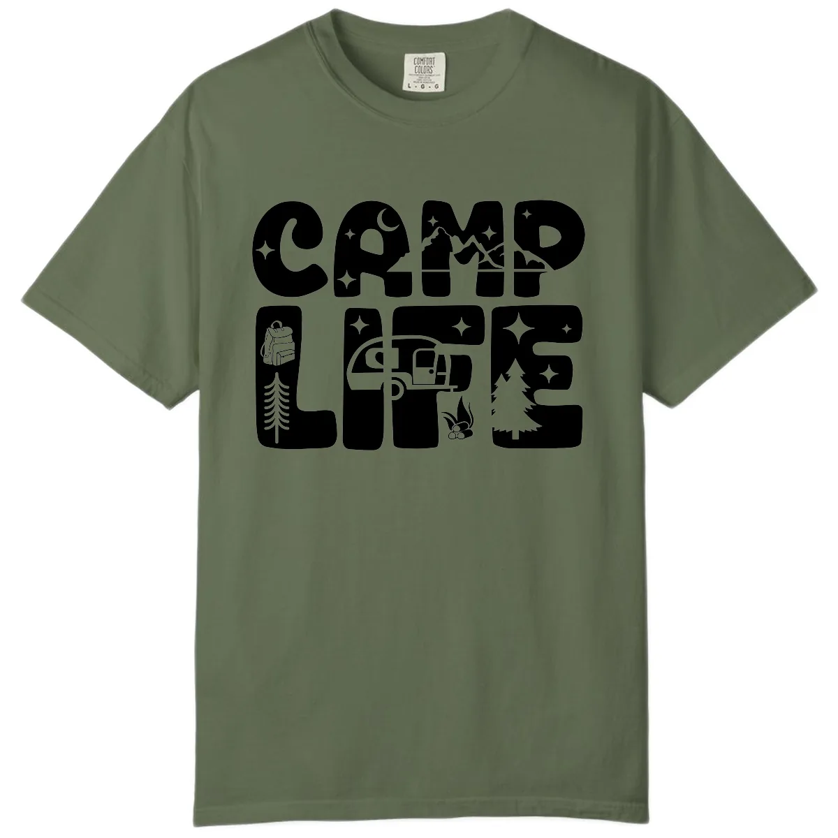 Camp Life Adventure Grid Comfort Color in Sage