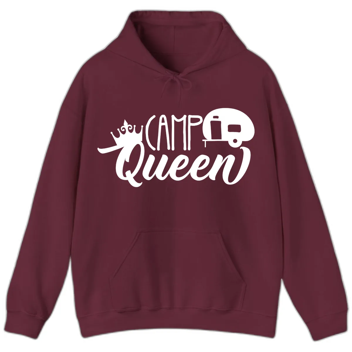 Camp Queen Glamping Life Hoodie in Maroon