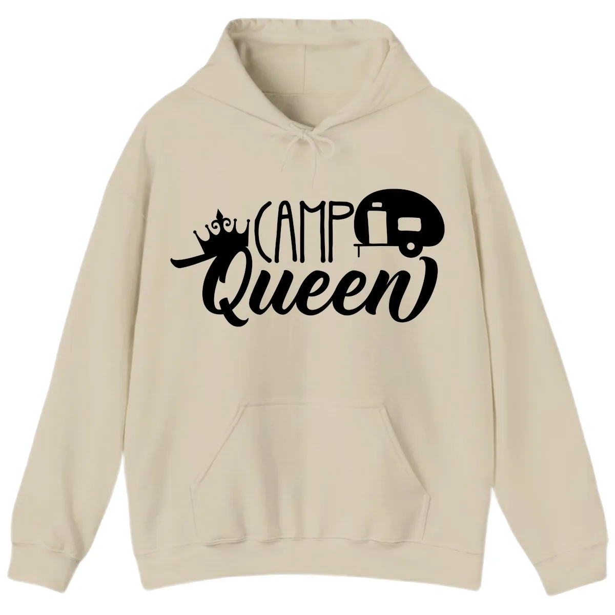 Camp Queen Glamping Life Hoodie in Sand