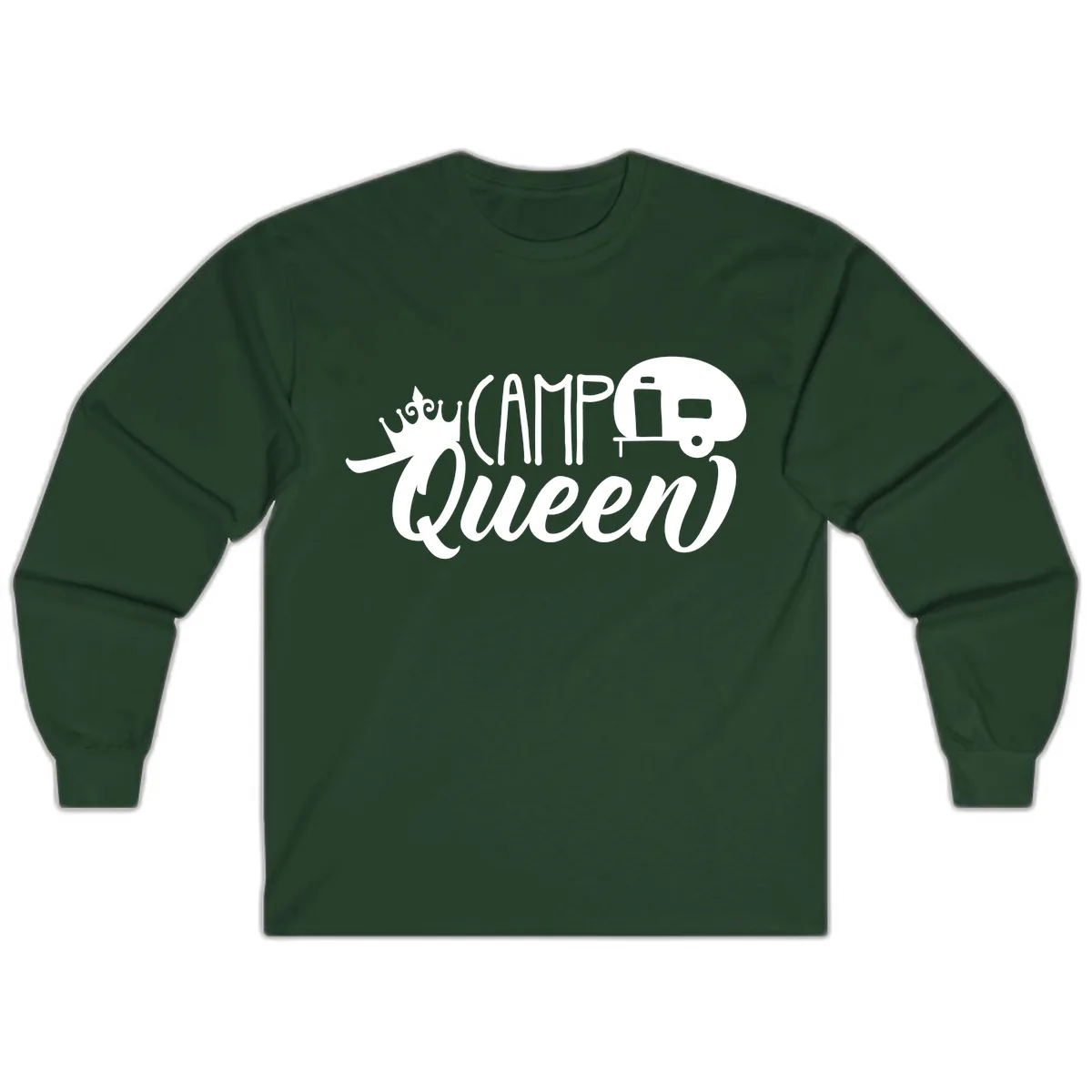 Camp Queen Glamping Life Long Sleeve in Forest Green