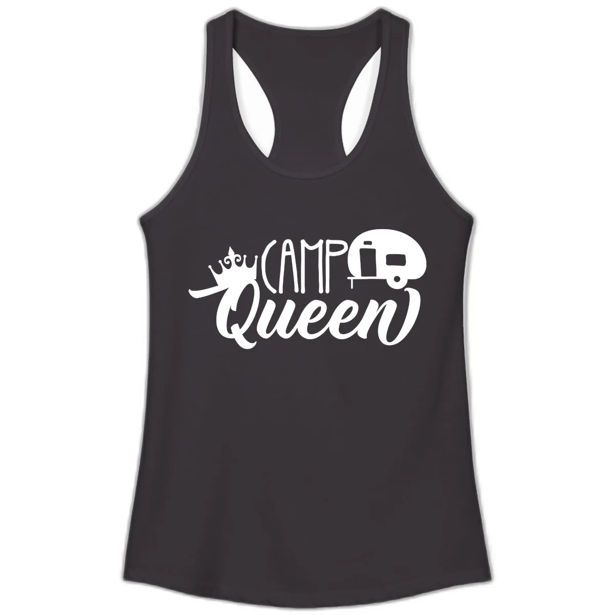 Camp Queen Glamping Life Ladies Tank in Black