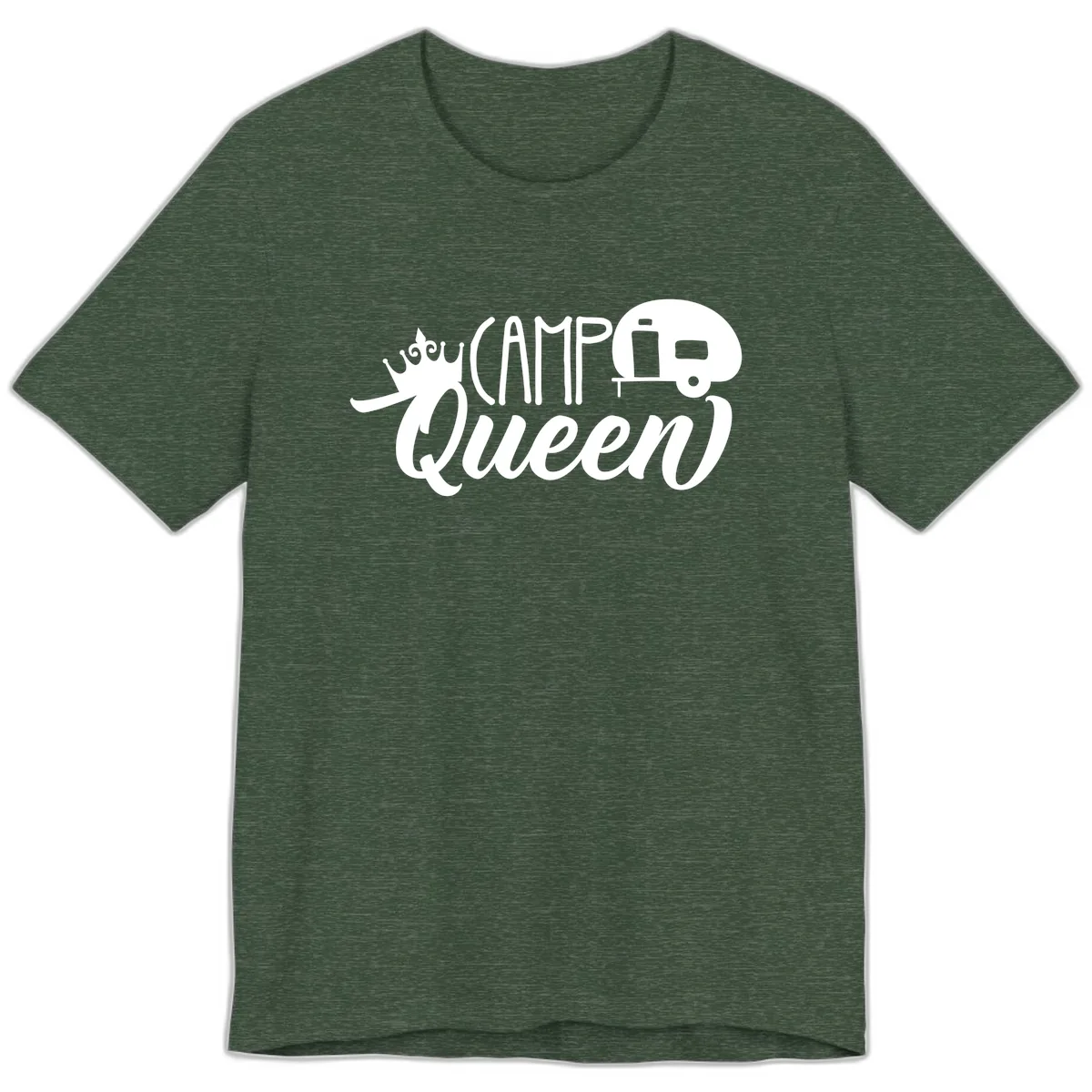 Camp Queen Glamping Life Premium T-Shirt in Heather Forest