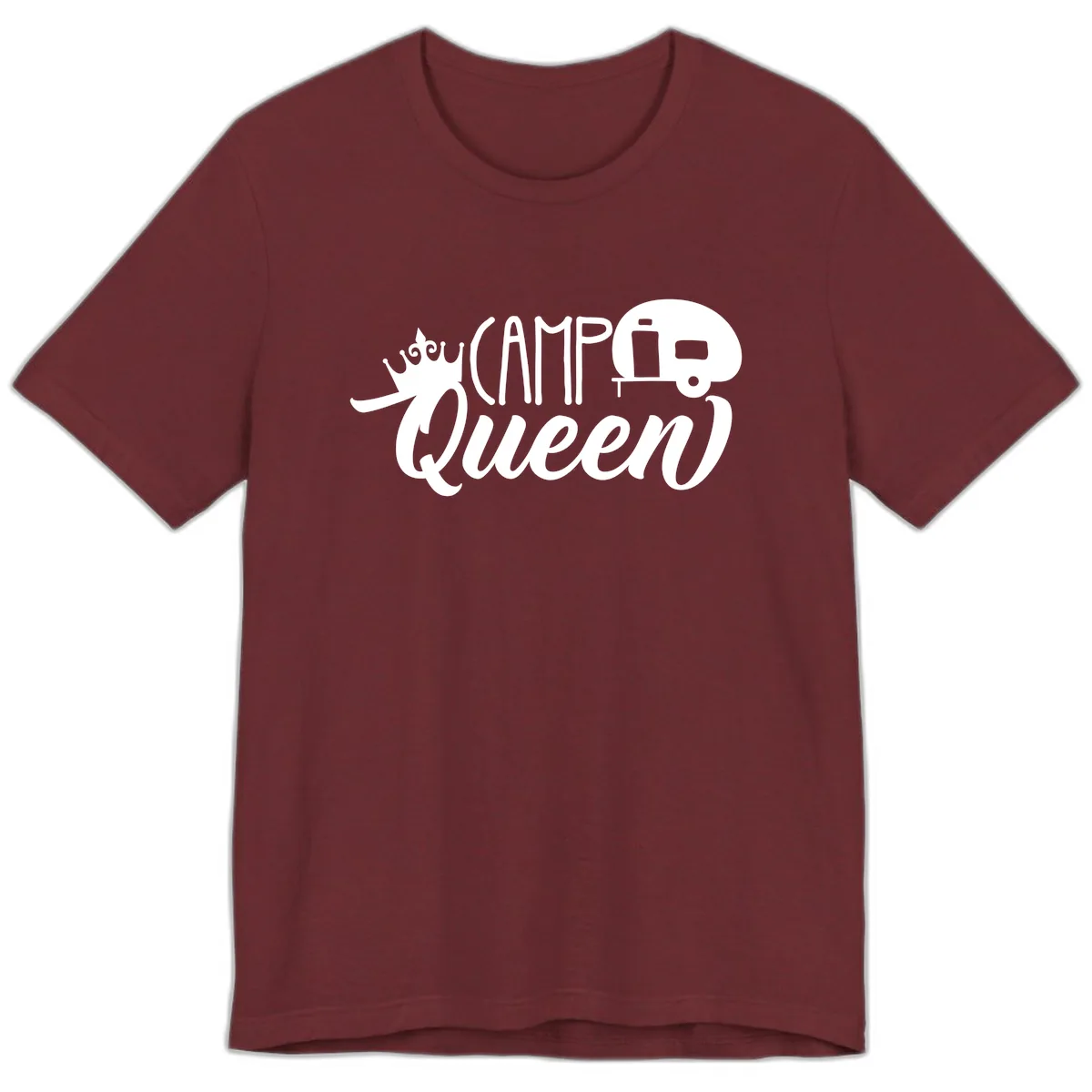 Camp Queen Glamping Life Premium T-Shirt in Heather Cardinal