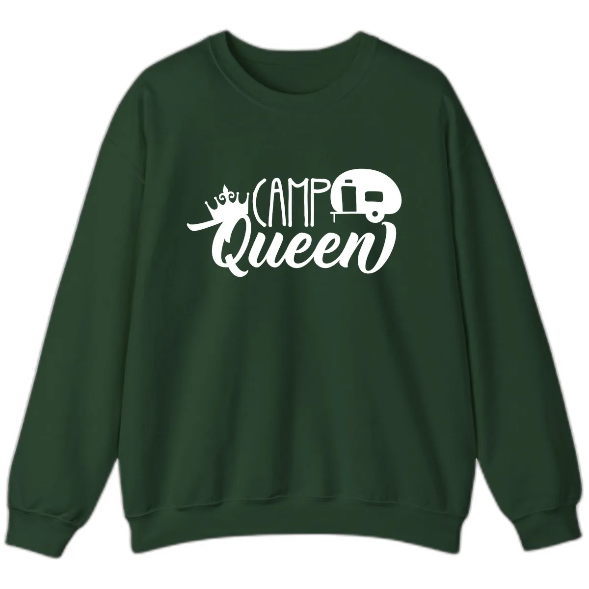 Camp Queen Glamping Life Sweatshirt in Forest Green