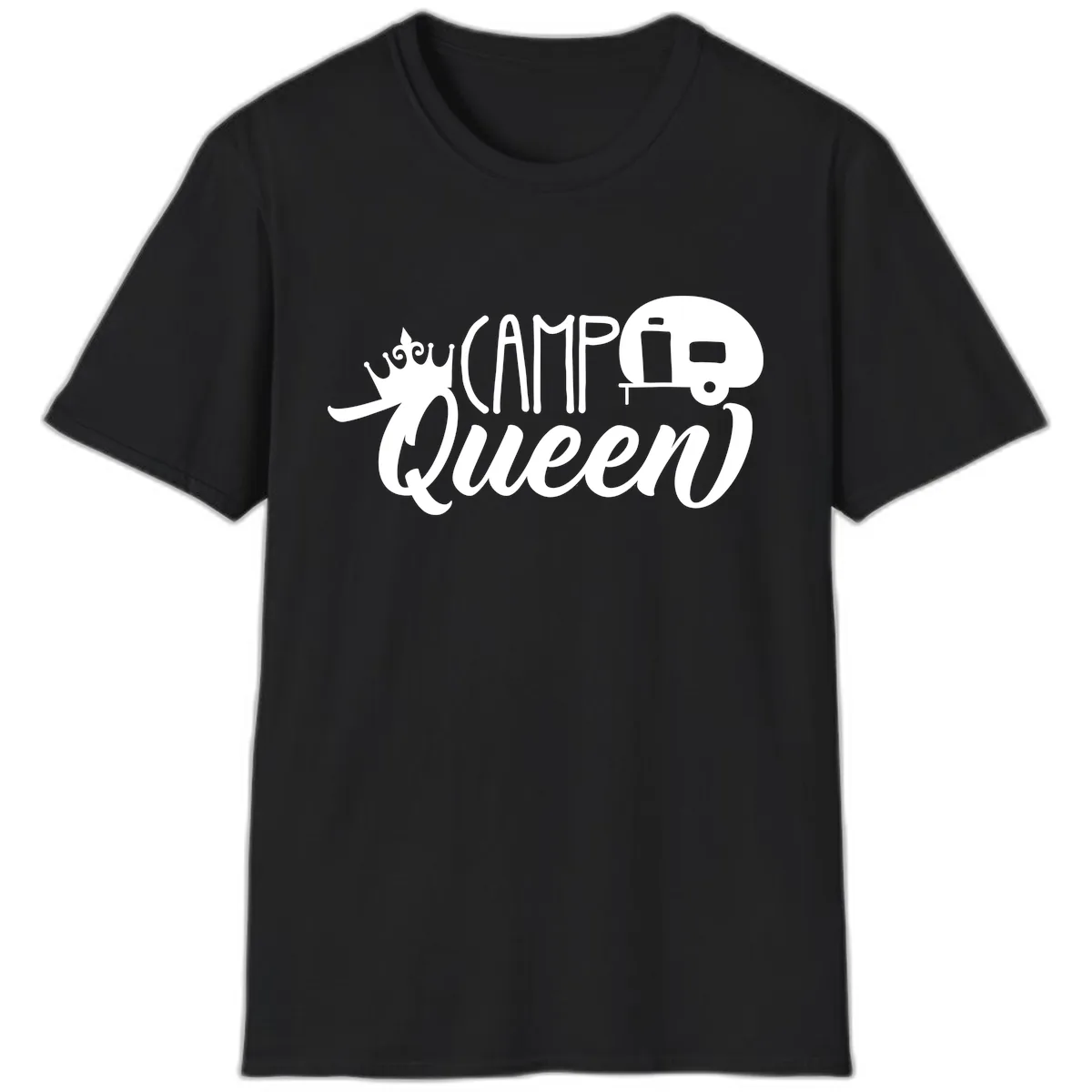 Camp Queen Glamping Life T-Shirt in Black