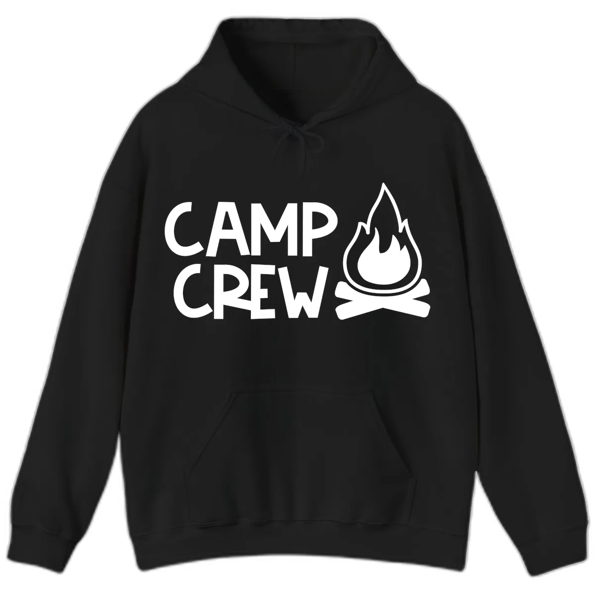 Camp Crew Campfire Hoodie in Black
