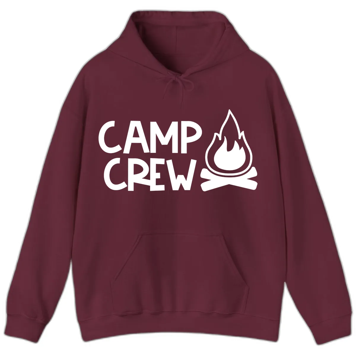 Camp Crew Campfire Hoodie in Maroon