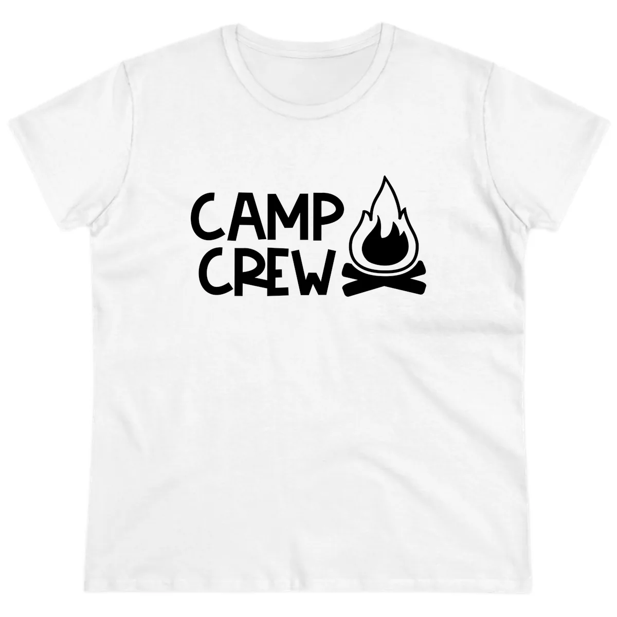 Camp Crew Campfire Ladies Tee in White