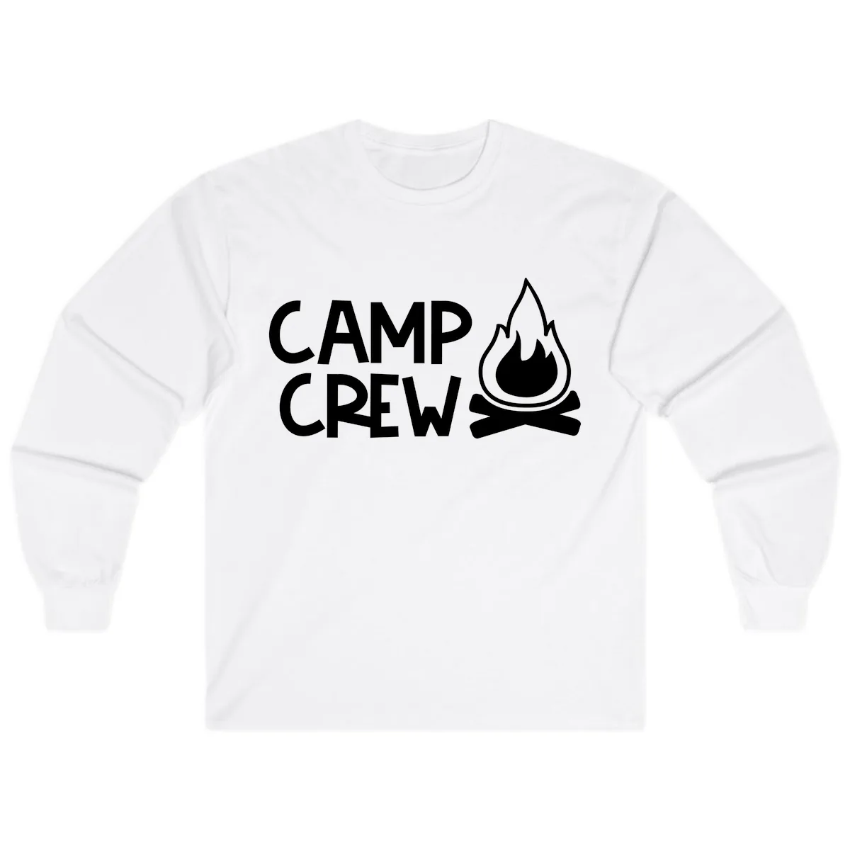 Camp Crew Campfire Long Sleeve in White