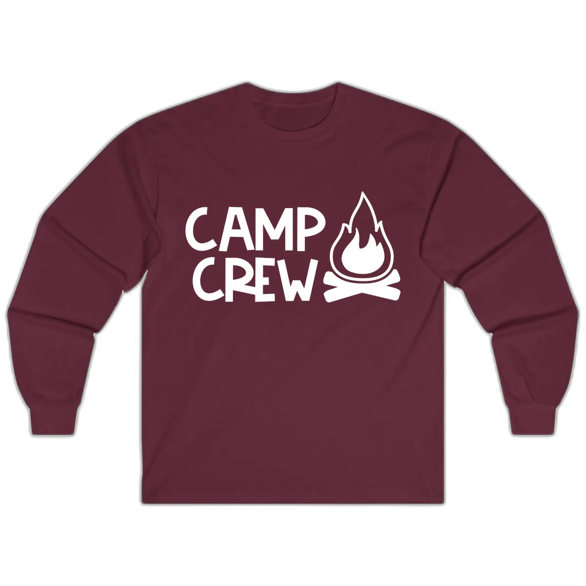 Camp Crew Campfire Long Sleeve in Maroon