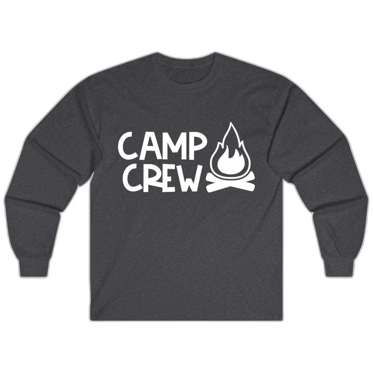 Camp Crew Campfire Long Sleeve in Dark Heather