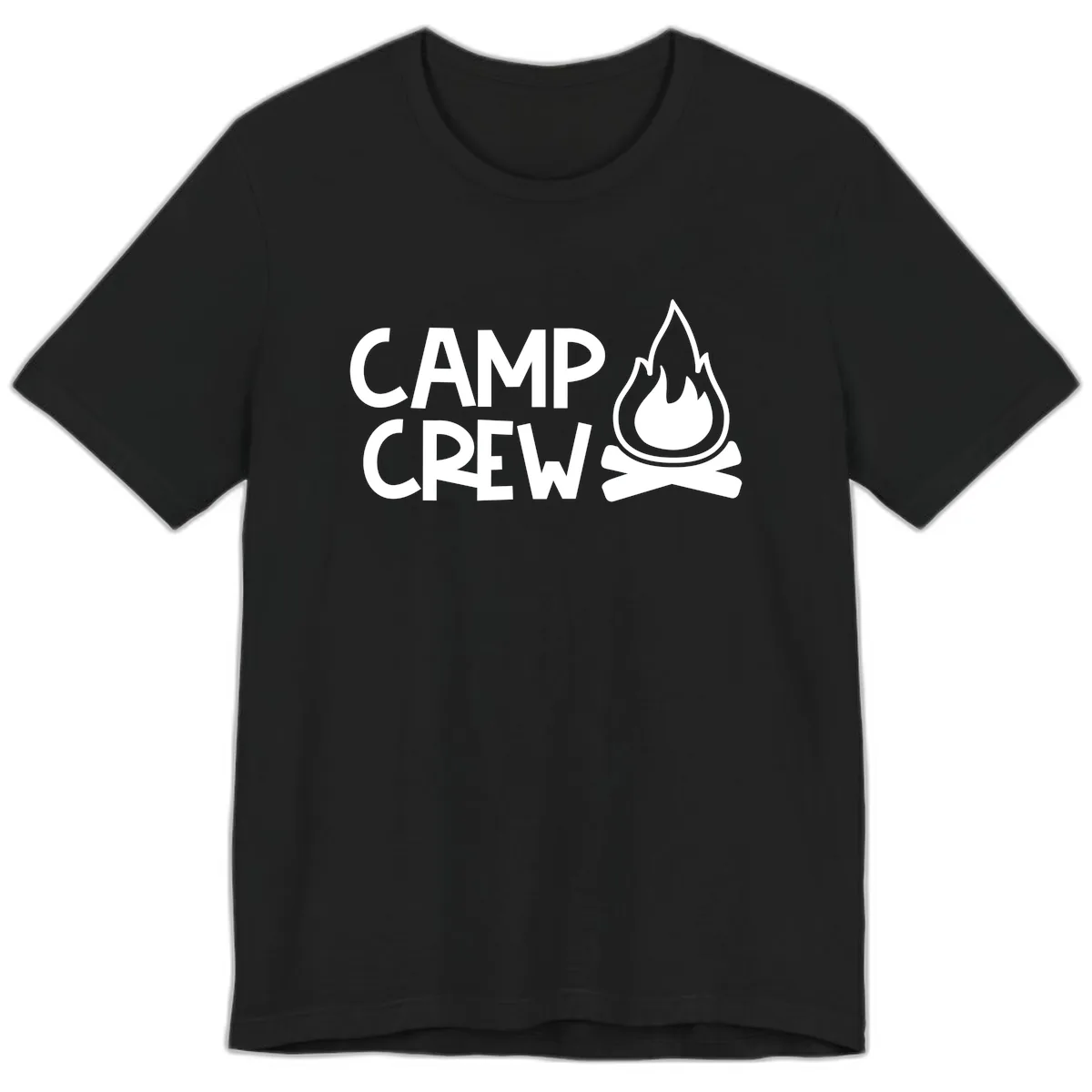 Camp Crew Campfire Premium T-Shirt in Black