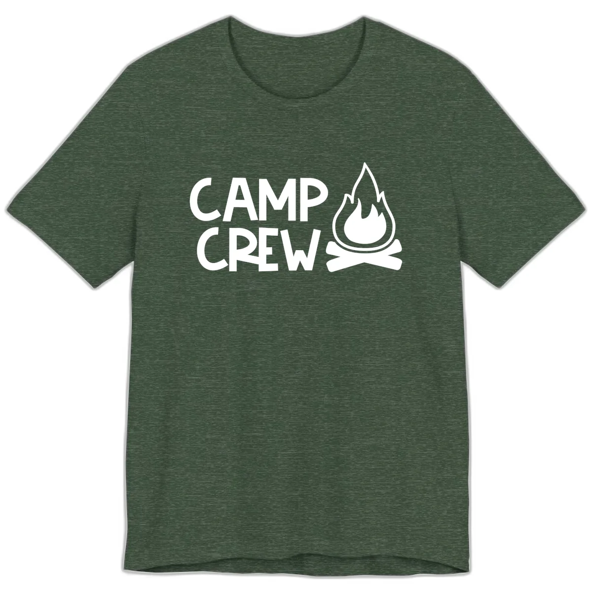 Camp Crew Campfire Premium T-Shirt in Heather Forest