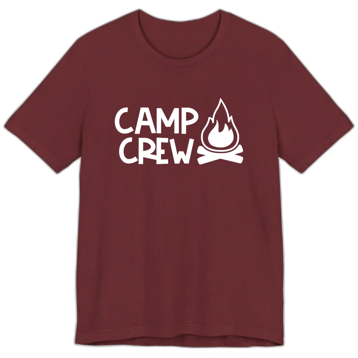 Camp Crew Campfire Premium T-Shirt in Heather Cardinal