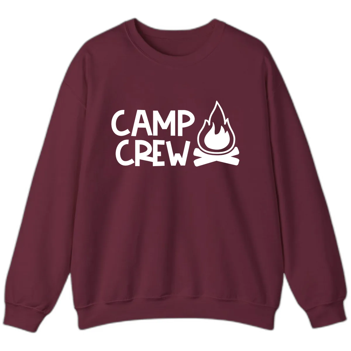 Camp Crew Campfire Sweatshirt in Maroon
