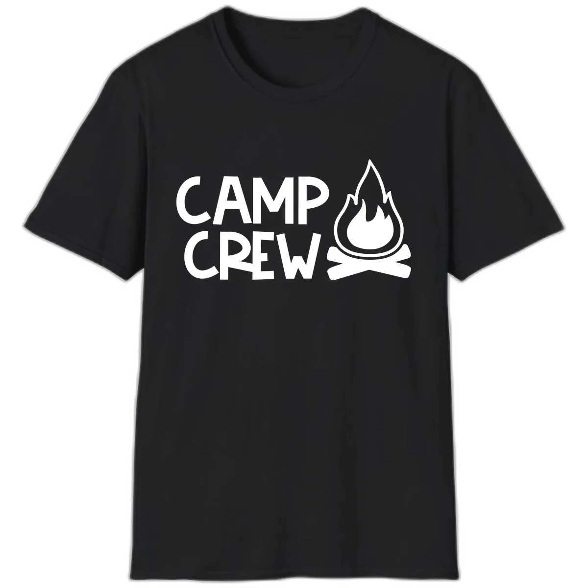 Camp Crew Campfire T-Shirt in Black