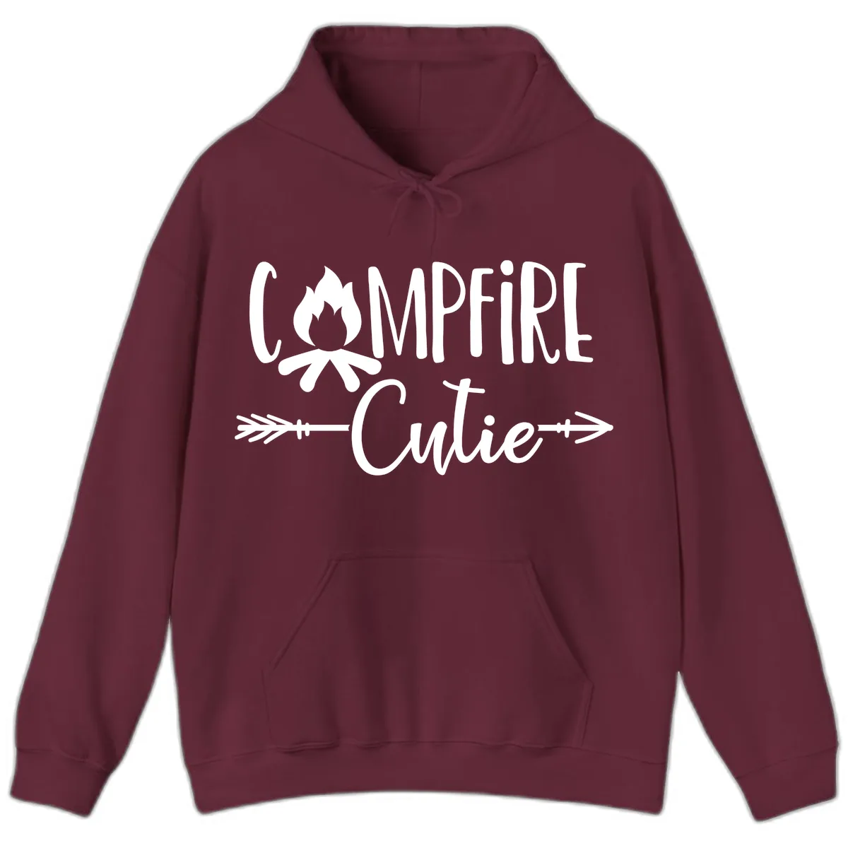 Campfire Cutie Hoodie in Maroon