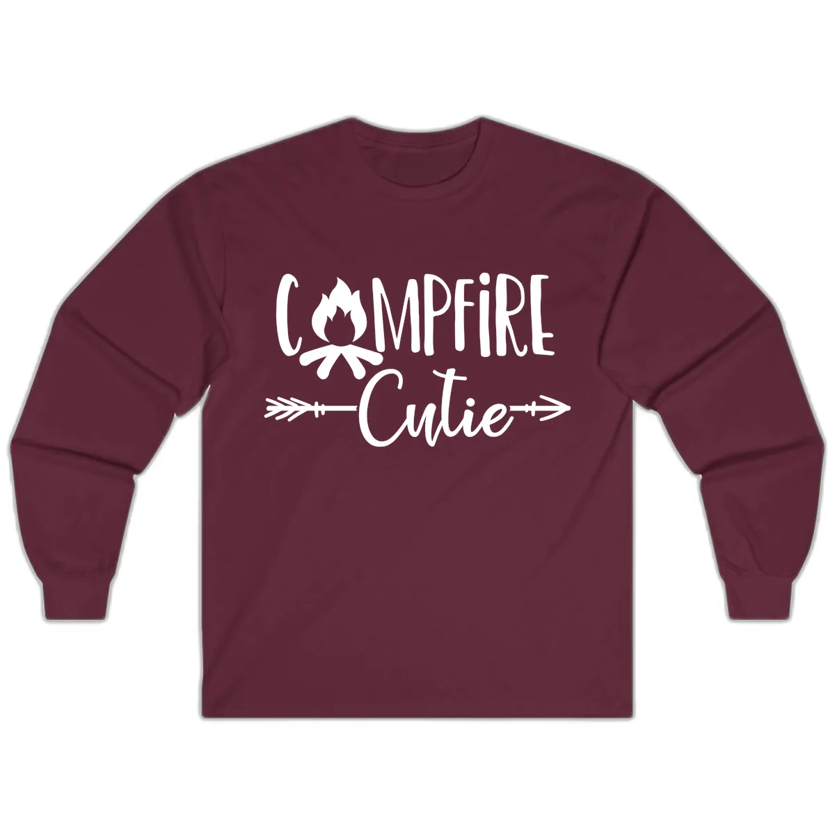 Campfire Cutie Long Sleeve in Maroon