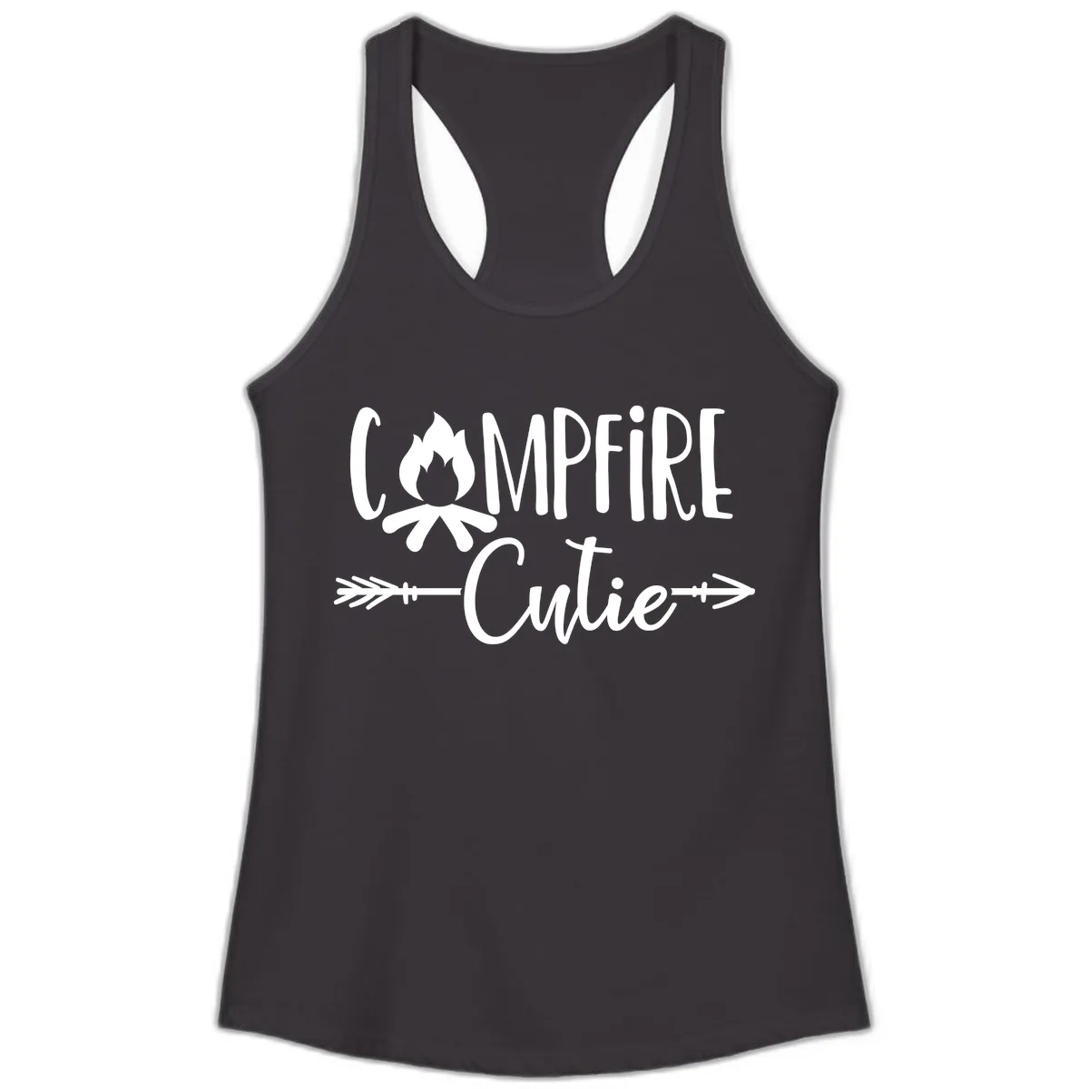 Campfire Cutie Ladies Tank in Black