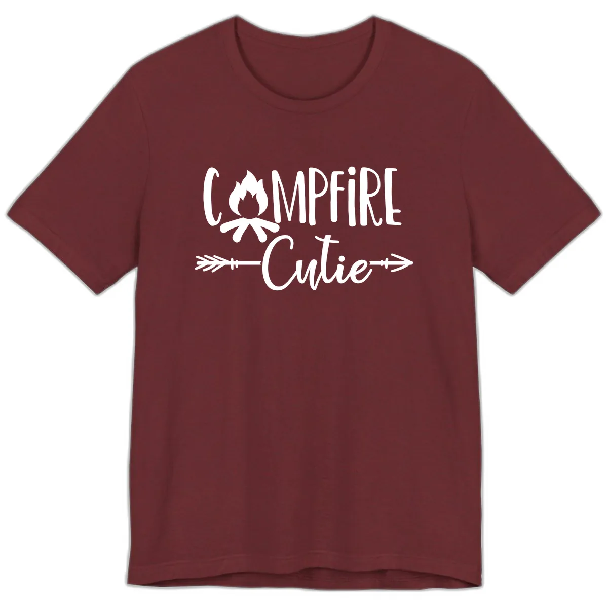 Campfire Cutie Premium T-Shirt in Heather Cardinal