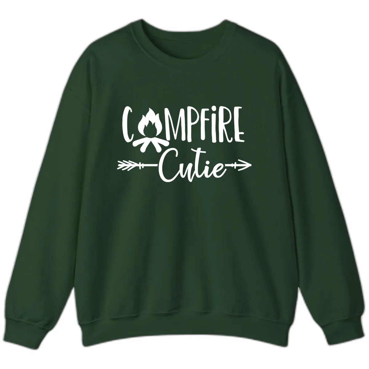Campfire Cutie Sweatshirt in Forest Green