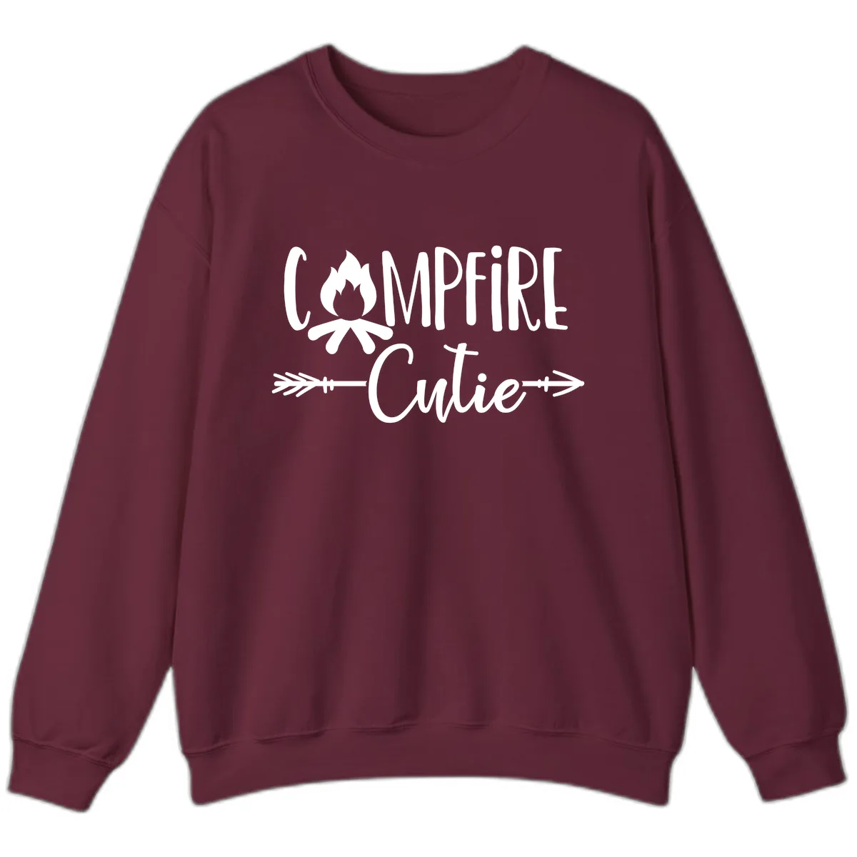Campfire Cutie Sweatshirt in Maroon