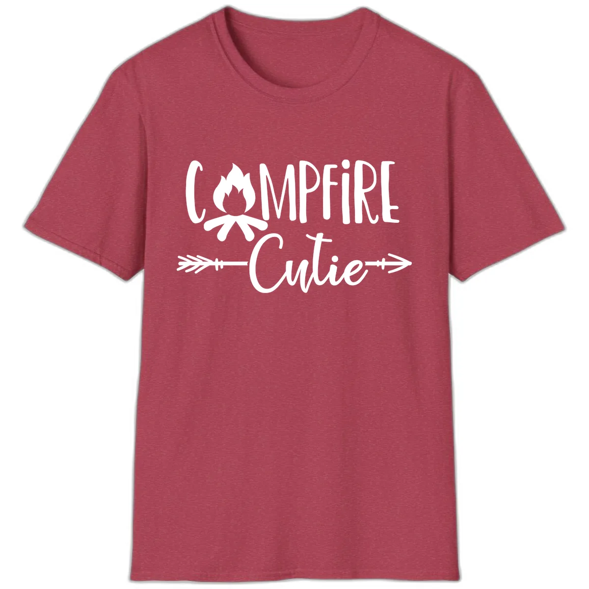 Campfire Cutie T-Shirt in Heather Cardinal