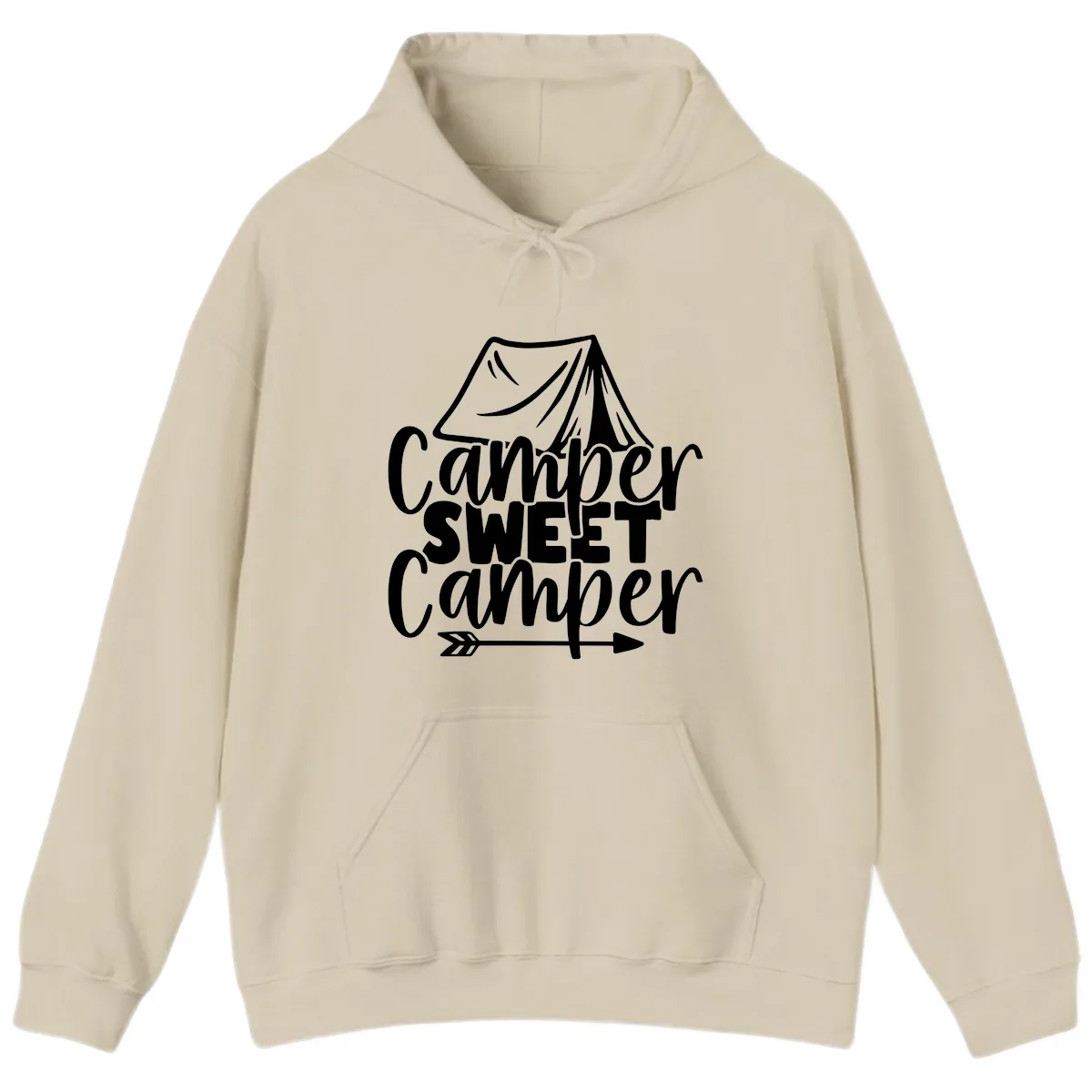 Camper Sweet Camper Hoodie in Sand