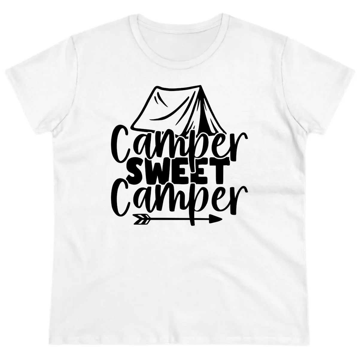 Camper Sweet Camper Ladies Tee in White