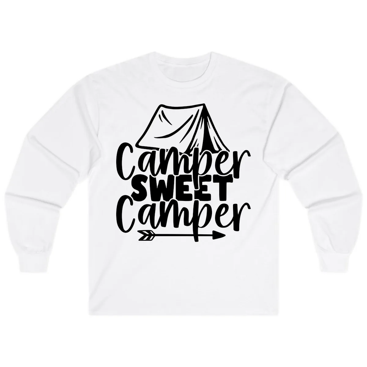 Camper Sweet Camper Long Sleeve in White
