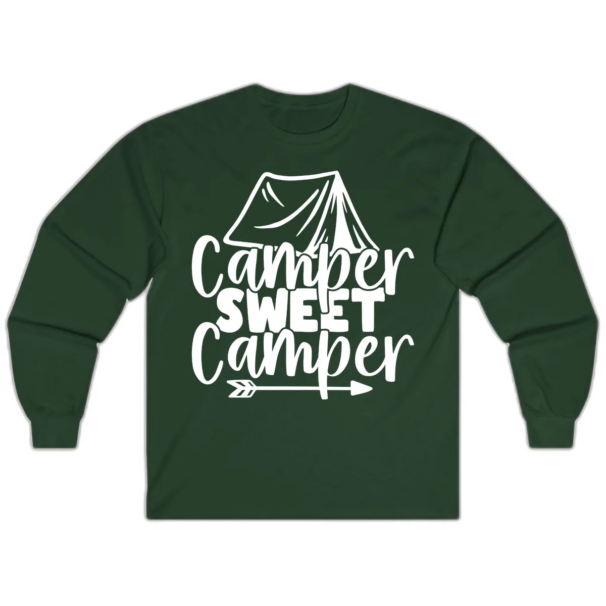 Camper Sweet Camper Long Sleeve in Forest Green