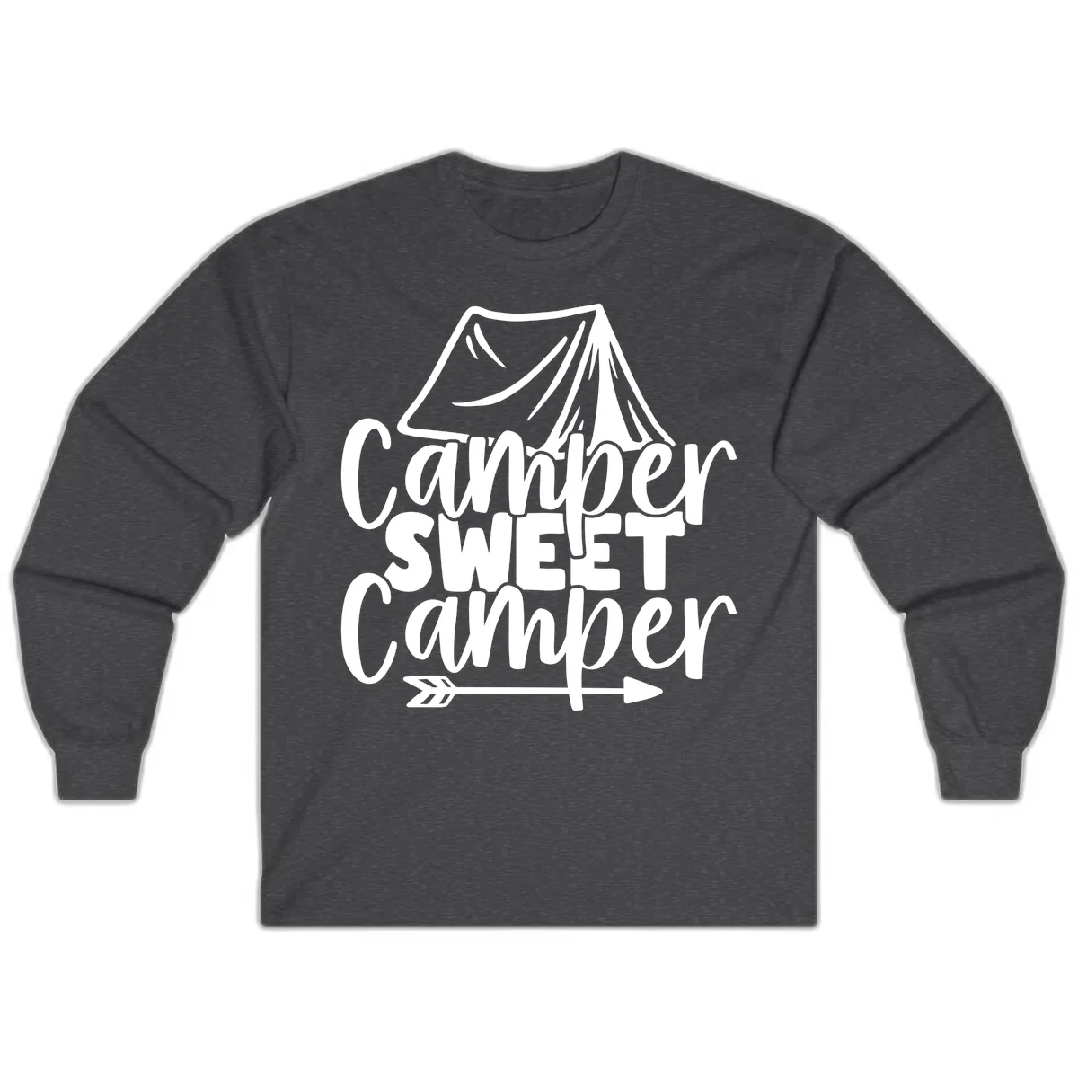 Camper Sweet Camper Long Sleeve in Dark Heather