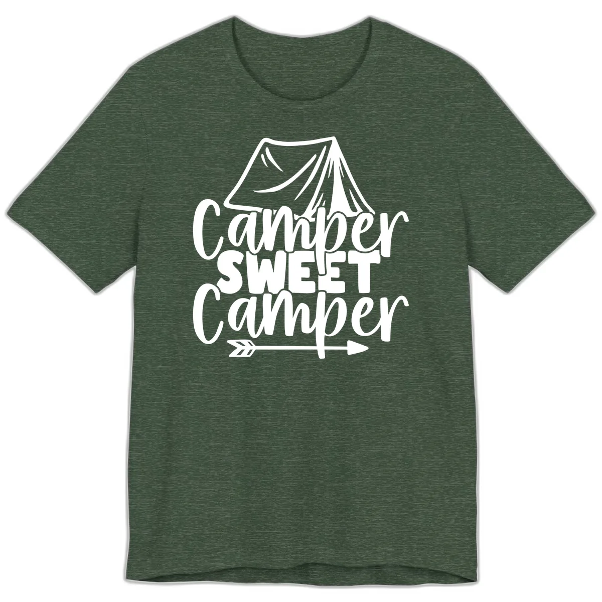 Camper Sweet Camper Premium T-Shirt in Heather Forest