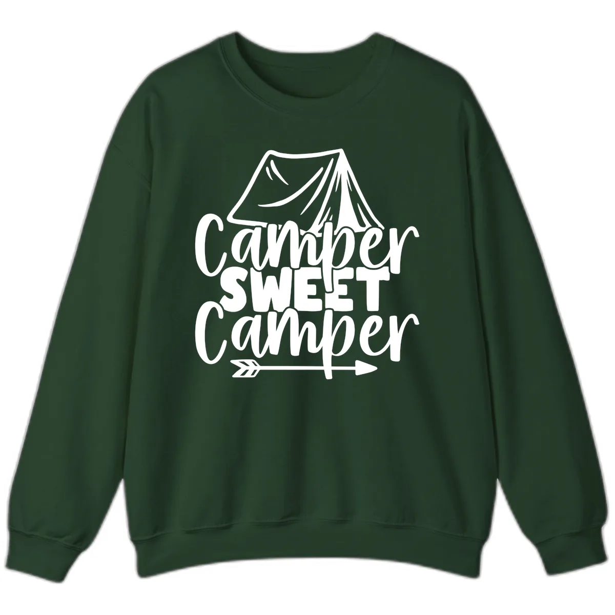 Camper Sweet Camper Sweatshirt in Forest Green