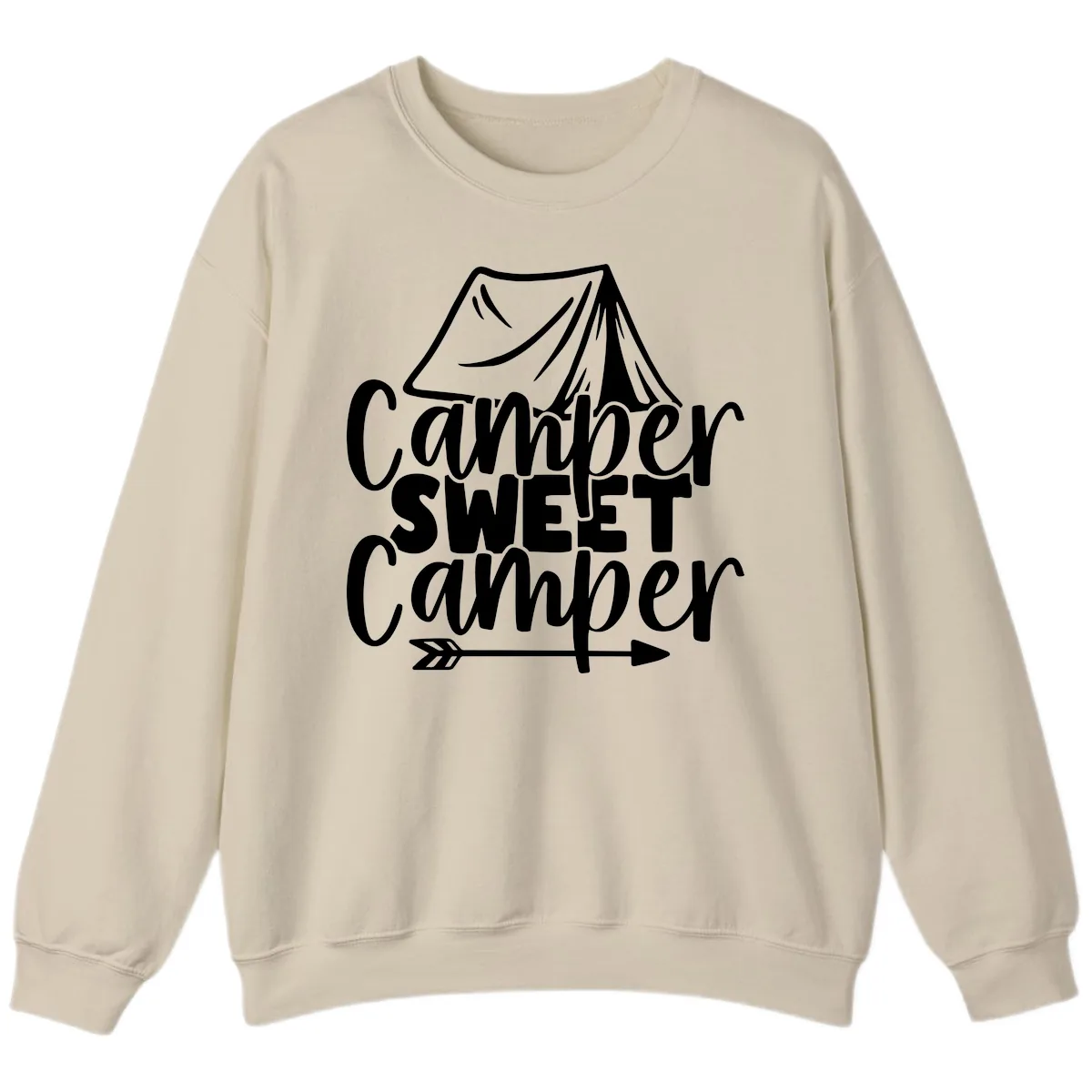 Camper Sweet Camper Sweatshirt in Sand