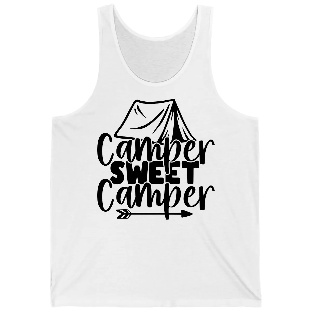 Camper Sweet Camper Tank in White
