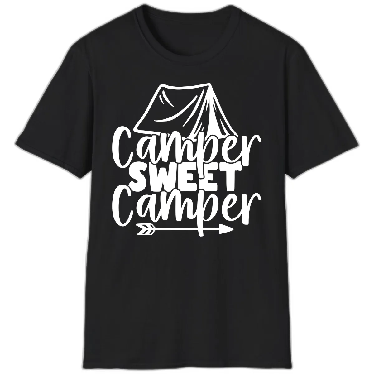 Camper Sweet Camper T-Shirt in Black