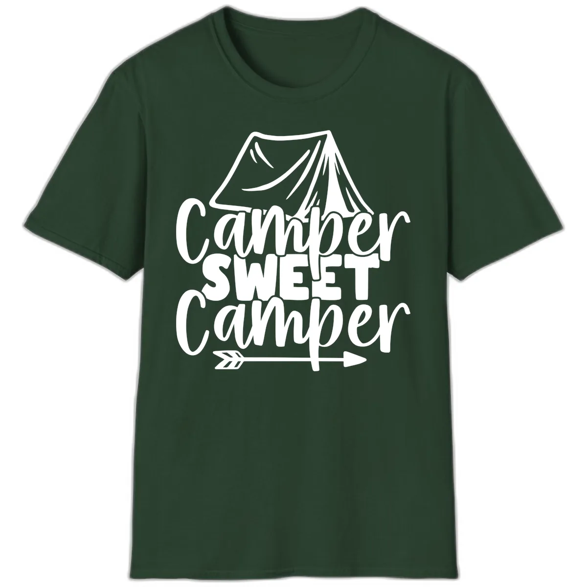 Camper Sweet Camper T-Shirt in Forest Green