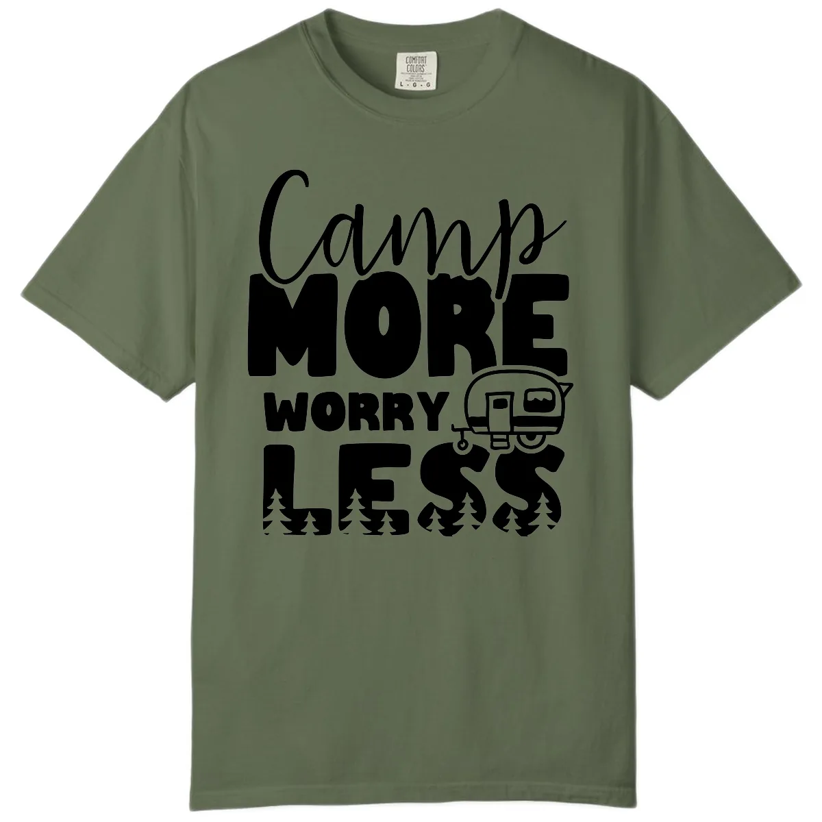 Camp More Worry Less Comfort Color in Sage