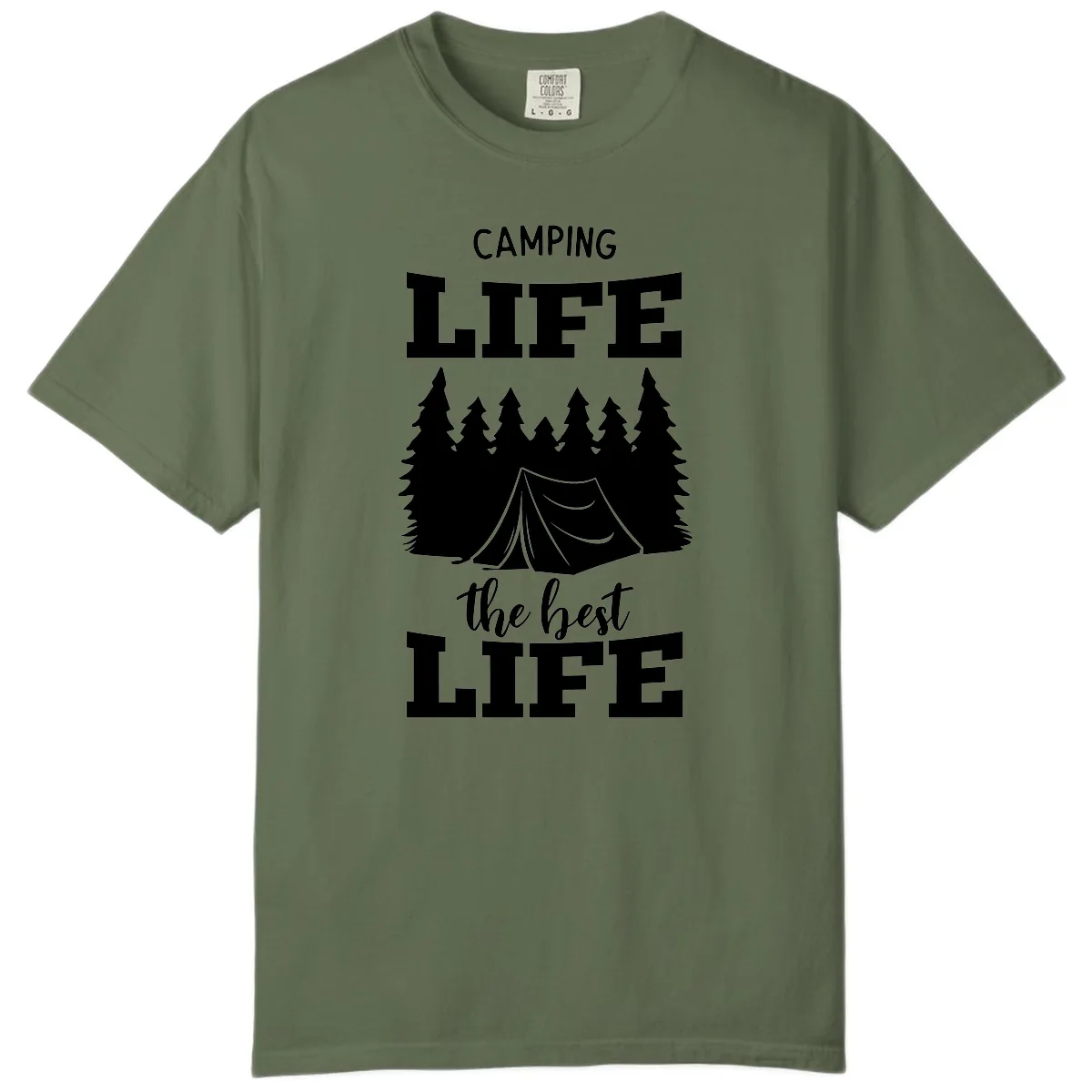 Camping Life The Best Life Comfort Color in Sage