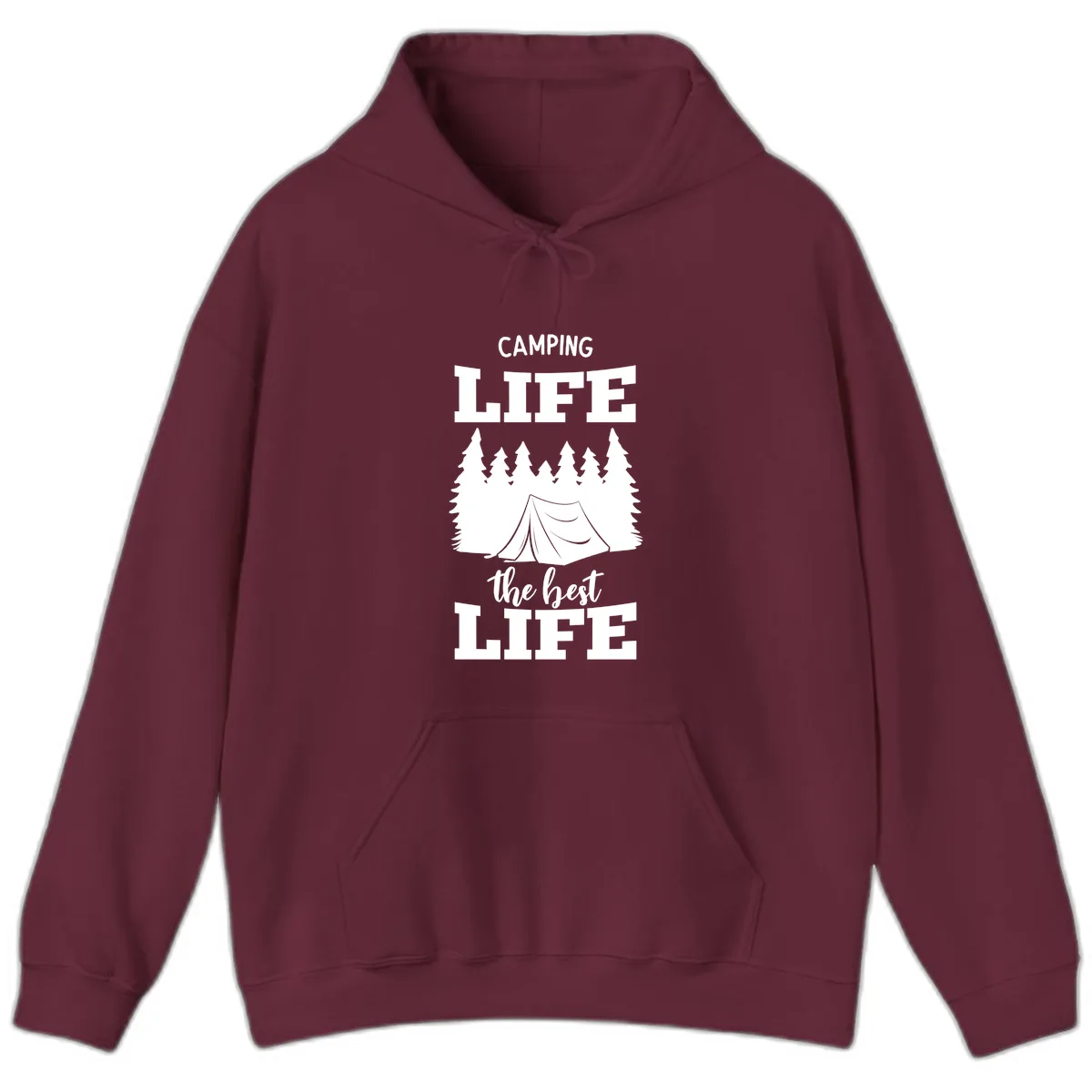 Camping Life The Best Life Hoodie in Maroon
