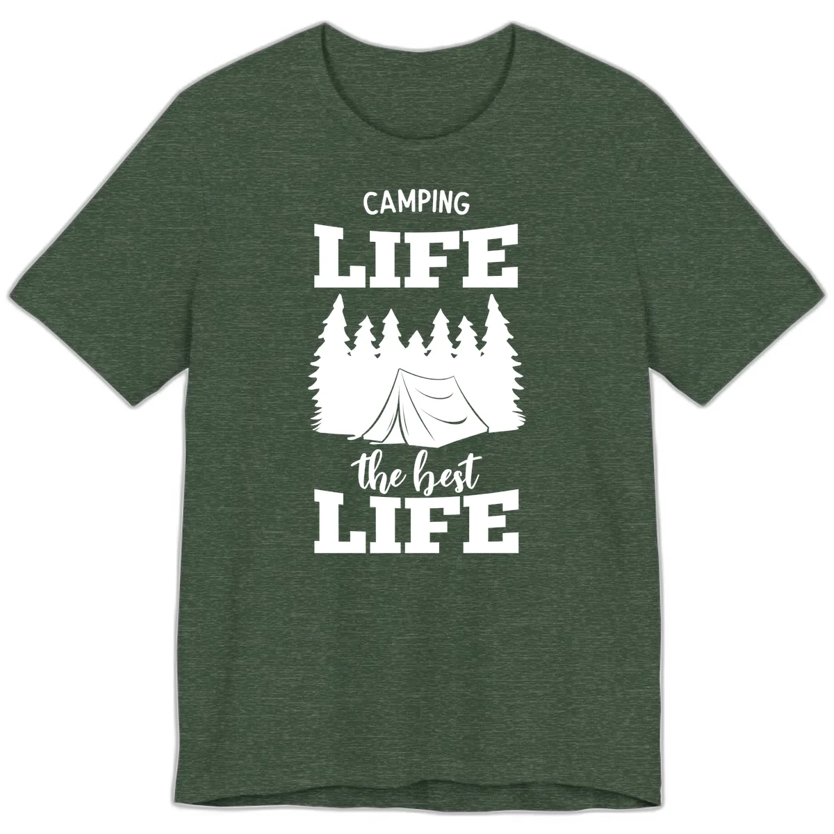 Camping Life The Best Life Premium T-Shirt in Heather Forest