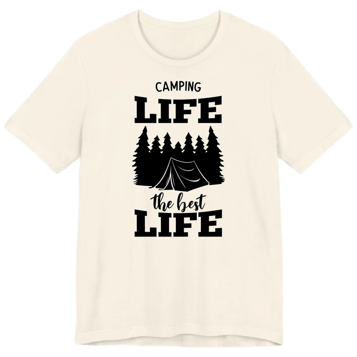 Camping Life The Best Life Premium T-Shirt in Natural