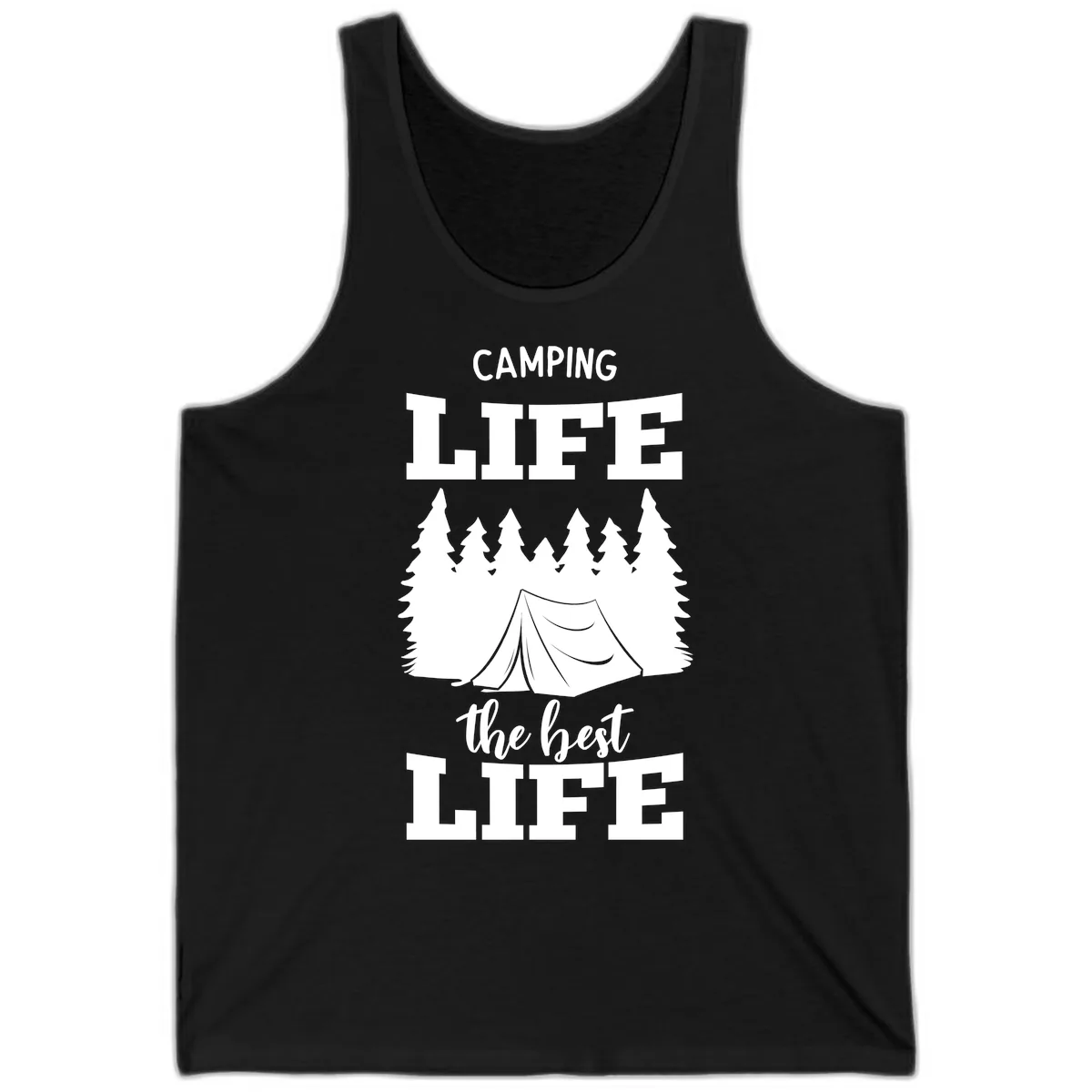 Camping Life The Best Life Tank in Black