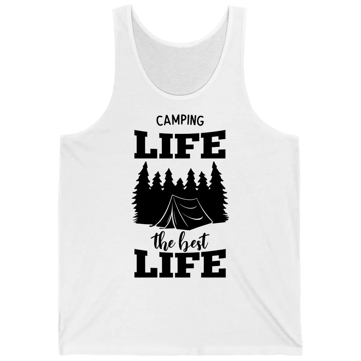 Camping Life The Best Life Tank in White